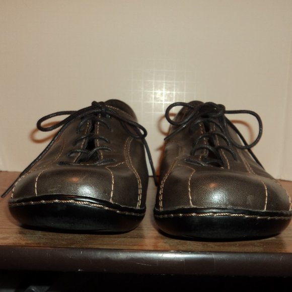 Clarks Collection Women's 11M (US) Lace Up Gray Leather Shoes Casual - Picture 2 of 11